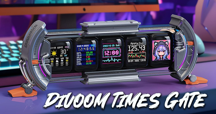 Divoom Times Gate - Digitaluhr mit 5 programmierbaren Displays